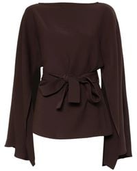 P.A.R.O.S.H. - Tie-Waist Blouse - Lyst