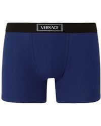 Versace - Bóxers De Algodón Acanalados - Lyst