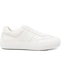 SERGIO MORETTI FIRENZE - Pebbled-Sole Lace-Up Sneakers - Lyst