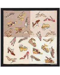 Ferragamo - Genio-Print Silk Scarf - Lyst