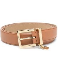 Tod's - Logo-Charm Leather Belt - Lyst