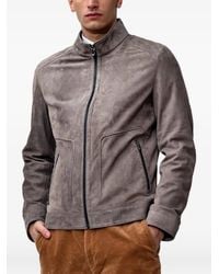 Poche Paris - Zip-Up Suede Jacket - Lyst