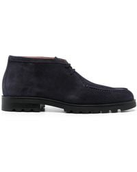 Santoni - Rock Lace-Up Suede Boots - Lyst
