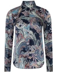 L'Agence - Tyler Paisley-Print Blouse - Lyst
