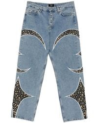 THUG CLUB - Studded Straight-Leg Jeans - Lyst