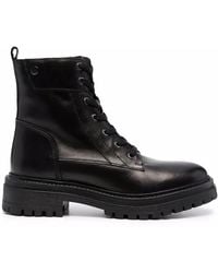 Geox - Low Heel Lace-Up Boots - Lyst