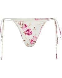 Magda Butrym - Floral-Print Tie-Side Bikini Bottoms - Lyst