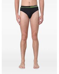 EA7 - Logo-Waistband Swim Briefs - Lyst