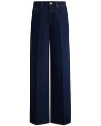 12 STOREEZ - 415 Button-Fastening Wide-Leg Jeans - Lyst
