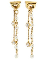 Ferragamo - Double Drop Earrings - Lyst