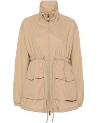 Moncler - Beige Iadi Parka Jacket - Women's - Polyester/polyamide - Lyst