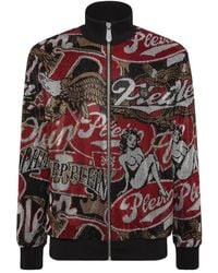 Philipp Plein - Rhinestone-Embellished Print Track Jacket - Lyst