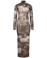 Roberto Cavalli - Floral-Print Maxi Dress - Lyst