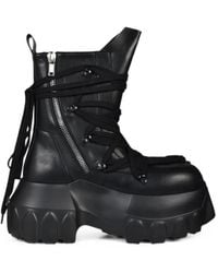 Rick Owens - Megalace Mega Tractor Lace-Up Chunky-Sole Boots - Lyst