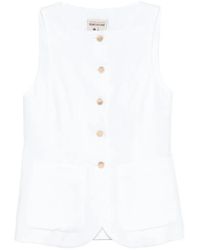 Semicouture - Button-Up Sleeveless Waistcoat - Lyst