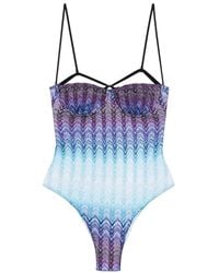 Missoni - Zigzag Print Swimsuit - Lyst