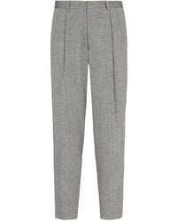 Giorgio Armani - Pleated-Front Trousers - Lyst