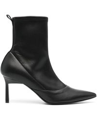 Calvin Klein - 75mm Sock-style Ankle Leather Boots - Lyst