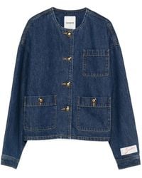 Sandro - Button-Up Pocket Denim Jacket - Lyst