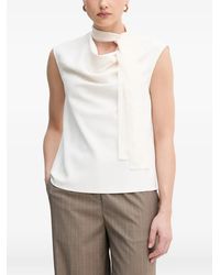 Sisley - Blusa Con Lazo En El Cuello - Lyst