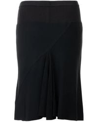 Rick Owens - Short Bias Ribbed-Waistband Skirt - Lyst