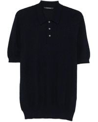 Tagliatore - Pratt Textured-Knit Polo Shirt - Lyst
