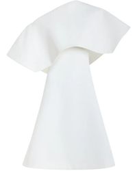 A.W.A.K.E. MODE - Off-Shoulder Oversized-Collar Mini Dress - Lyst