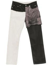 Rick Owens - Vaqueros Con Diseño Patchwork - Lyst