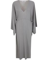 Gentry Portofino - Ribbed-Knit Drawstring Dress - Lyst