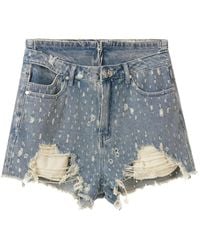 Musium Div. - Distressed Denim Shorts - Lyst