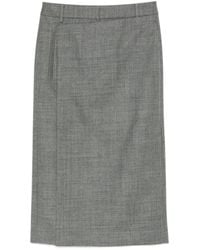 Tibi - Gonna Midi Con Spacco - Lyst