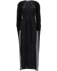 DI.LA3 PARI' - Cape-Insert Maxi Dress - Lyst