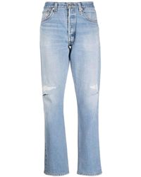 RE/DONE - Vaqueros rectos con efecto envejecido - Lyst