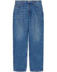 RE/DONE - Contrast-stitching Cotton Straight-leg Jeans - Lyst