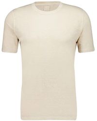 120% Lino - T-Shirt Safari À Col Rond - Lyst