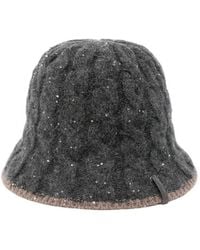 Brunello Cucinelli - Cappello Bucket Con Paillettes - Lyst