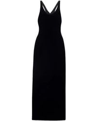 Saint Laurent - Cut-Out Silk Dress - Lyst