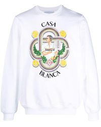 Casablanca - Le Joueur Sweatshirt aus Bio-Baumwolle - Lyst