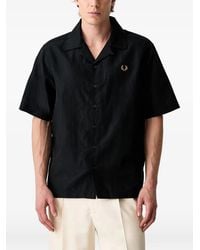 Fred Perry - Embroidered-Logo Camp-Collar Shirt - Lyst