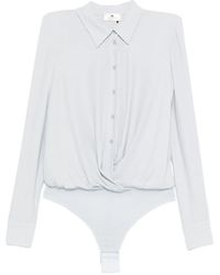 Elisabetta Franchi - Twist-Front Button Bodysuit - Lyst