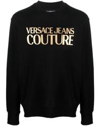 Versace Jeans Couture - Logo-print Cotton Sweatshirt - Lyst
