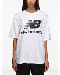 New Balance - Essentials Stacked Logo T-Shirt - Lyst