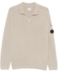 C.P. Company - Logo-Patch V-Neck Sweater - Lyst