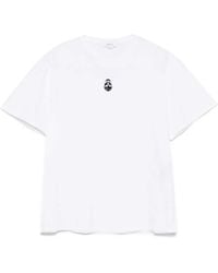McQueen - Flocked-Skull T-Shirt - Lyst