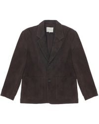 Studio Nicholson - Tiko Suede Patch-Pocket Blazer - Lyst