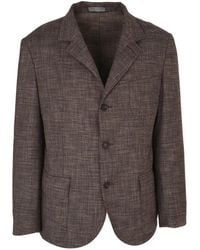 Corneliani - Blazer Texturé À Simple Boutonnage - Lyst