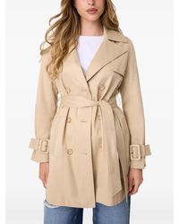 Guess - Double-Collar Double-Breasted Trench Coat - Lyst