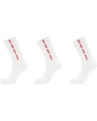 HUGO - Pack de tres pares de calcetines con cinta - Lyst