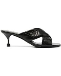 Prada - 60mm Crossover-strap Sandals - Lyst