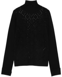 Blugirl Blumarine - Trui Met Geometrisch Patroon En Hoge Hals - Lyst